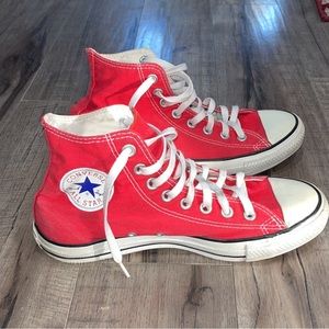 Red high top converse